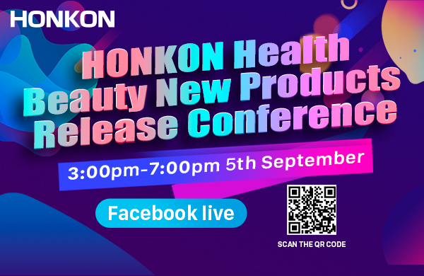 HONKON Health & Beauty naujų produktų išleidimo konferencija GMT+8 15:00–17:00 val. rugsėjo 5 d.